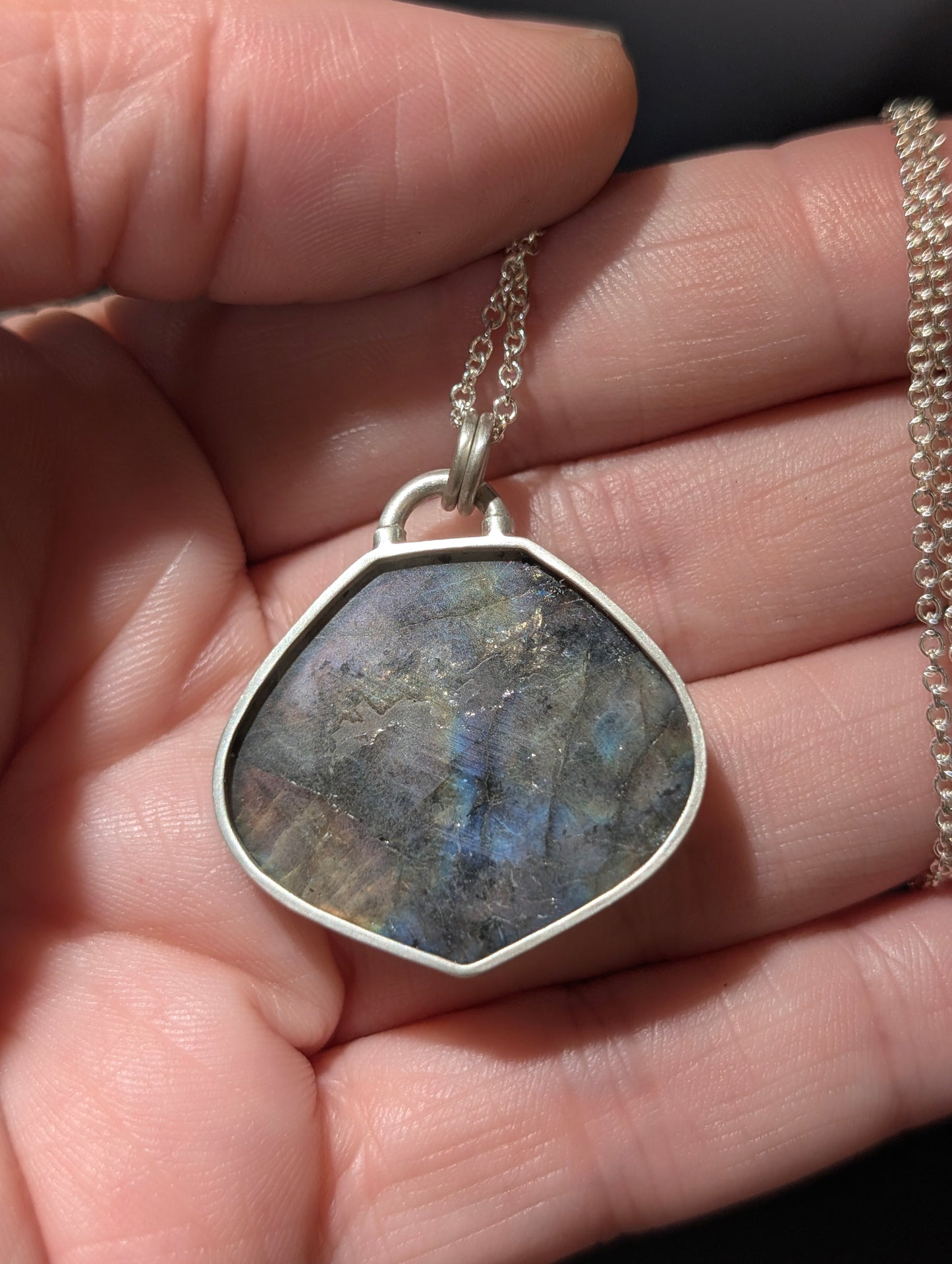 Labradorite Pendant, Sterling Silver