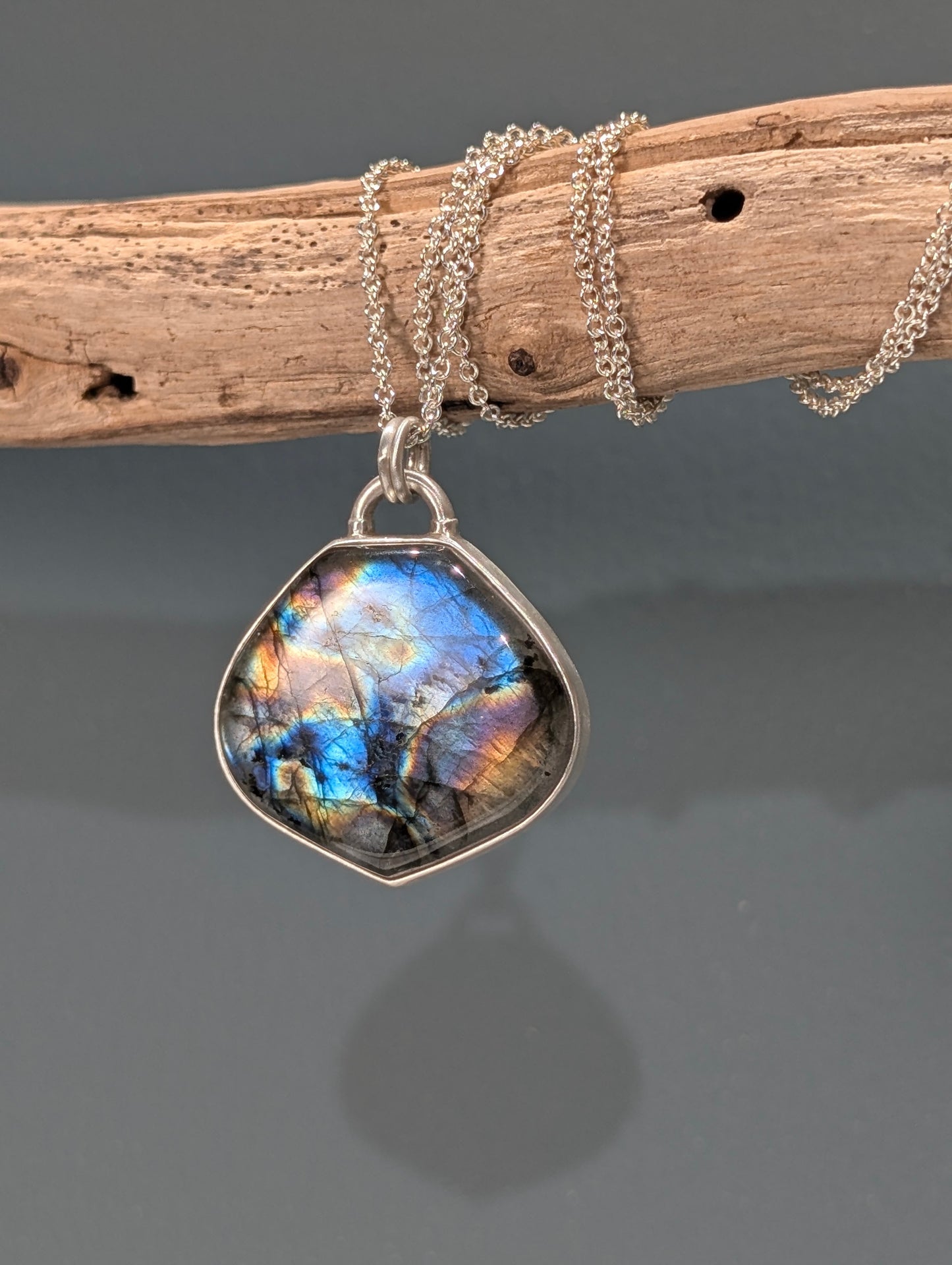 Labradorite Pendant, Sterling Silver